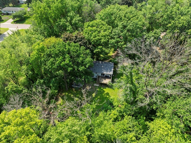 1504 89th Ave N, Brooklyn Park, MN 55444 - view from above of property featuring a heavily wooded area
