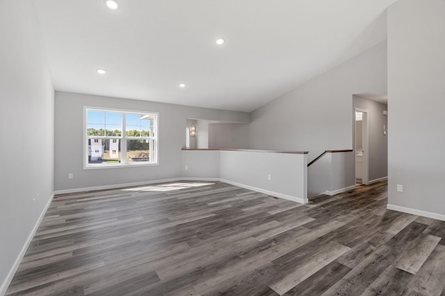 1020 2nd St NW, Delano, MN 55328 - empty room featuring wood finished floors, recessed lighting, and baseboards