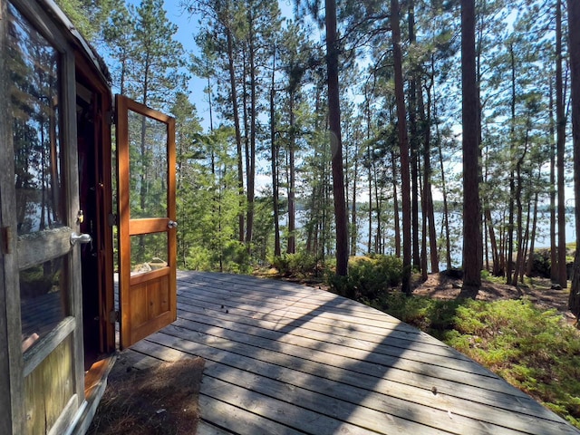 X Waters Island, Morse Twp, MN 55731 - view of wooden deck