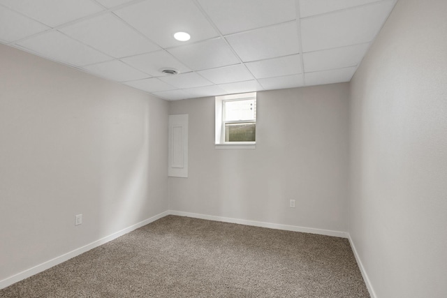 19363 County Road 21, Eden Lake Twp, MN 56368 - carpeted spare room with a paneled ceiling and baseboards