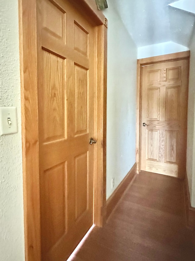1638 Concordia Ave, Saint Paul, MN 55104 - hall with wood finished floors, a textured wall, and baseboards