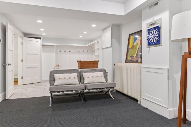 1617 Franklin Ave, Minneapolis, MN 55405 - mudroom with radiator and recessed lighting
