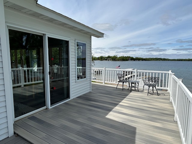 33617 Charlie Trapp Rd, Dent, MN 56528 - deck with a water view