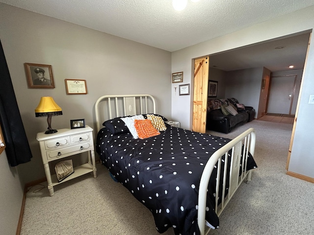 33617 Charlie Trapp Rd, Dent, MN 56528 - carpeted bedroom with baseboards and a textured ceiling
