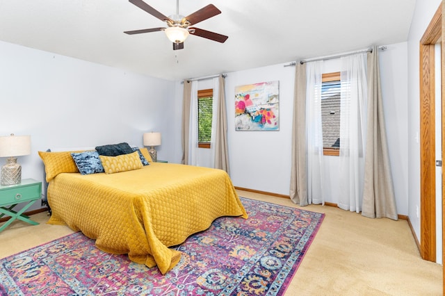 1212 Mill Creek Cir, Saint Cloud, MN 56303 - bedroom with light colored carpet and ceiling fan