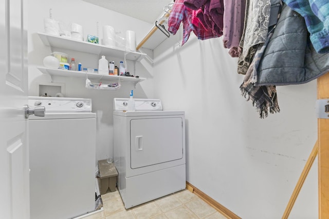 11955 84th Pl N, Maple Grove, MN 55369 - laundry area featuring separate washer and dryer and tile patterned floors