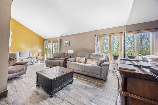 6056 170th Ave SE, Walcott, ND 58077 - living area featuring wood finished floors and high vaulted ceiling