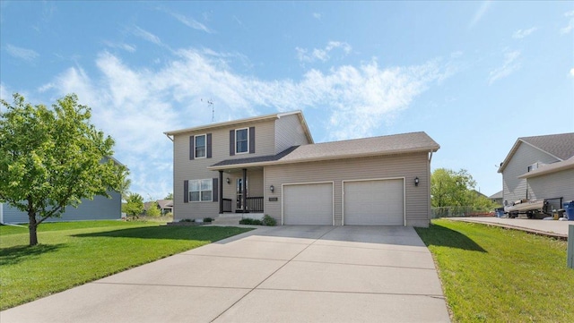 1035 Sequoia Ave, Saint Cloud, MN 56303 - traditional-style house featuring an attached garage, a front yard, and concrete driveway
