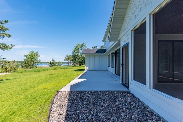 29655 E Horseshoe Lake Rd, Mission Twp, MN 56465 - view of green lawn featuring a patio