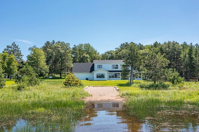 29655 E Horseshoe Lake Rd, Mission Twp, MN 56465 - back of house featuring a water view