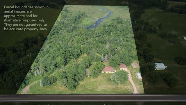 2509 Jade St, Mora, MN 55051 - aerial view of property and surrounding area featuring a forest