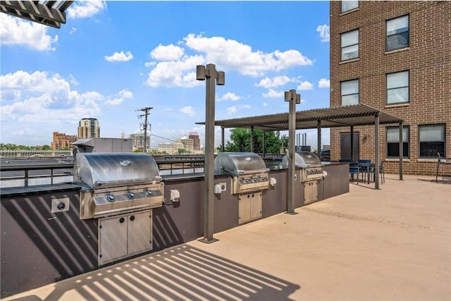 401 1st St Unit 601, Minneapolis, MN 55401 - view of patio with a pergola and a view of city
