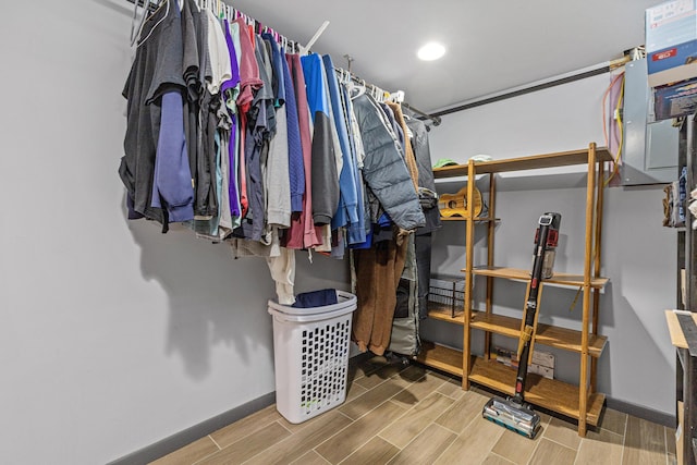 7109 Douglas Dr N, Brooklyn Park, MN 55429 - walk in closet with wood finished floors