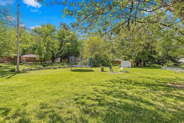 7109 Douglas Dr N, Brooklyn Park, MN 55429 - view of yard with a trampoline