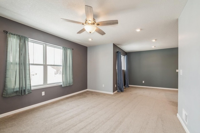 13323 Territorial Cir N, Maple Grove, MN 55369 - carpeted spare room featuring ceiling fan, baseboards, and recessed lighting