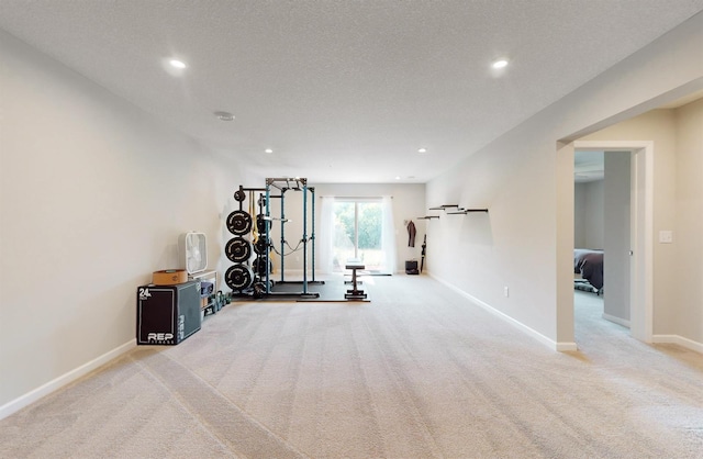 13323 Territorial Cir N, Maple Grove, MN 55369 - workout room with carpet, recessed lighting, and baseboards