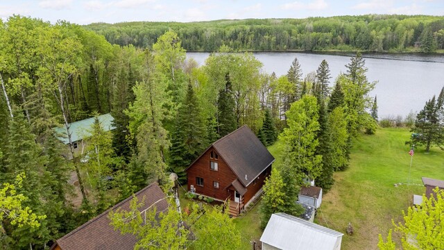 7194 Quentin Rd NE, Outing, MN 56662 - drone / aerial view of a heavily wooded area and a large body of water