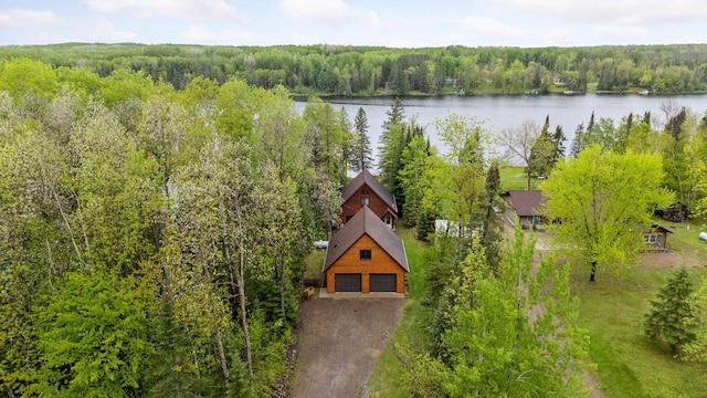 7194 Quentin Rd NE, Outing, MN 56662 - view from above of property with a forest and a large body of water