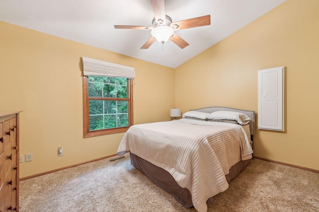 5241 Silver Maple Cir, Minnetonka, MN 55343 - carpeted bedroom featuring vaulted ceiling and ceiling fan