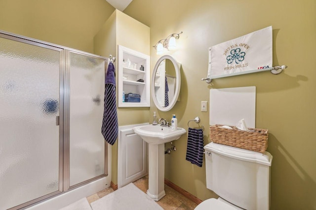 5241 Silver Maple Cir, Minnetonka, MN 55343 - bathroom featuring a shower stall and tile patterned flooring
