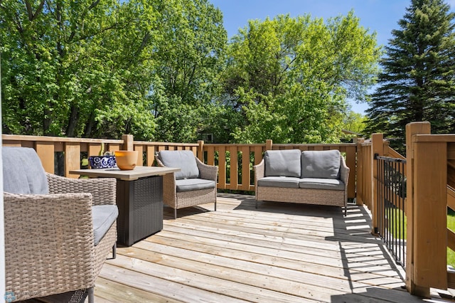 3003 15th Ave S, Moorhead, MN 56560 - wooden terrace with an outdoor hangout area