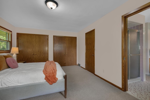 5843 Fairway Ln, Saint Cloud, MN 56303 - carpeted bedroom with two closets and baseboards