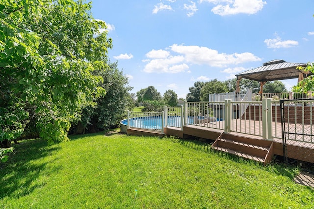 10779 57th St NE, Albertville, MN 55301 - view of yard featuring a gazebo and a deck