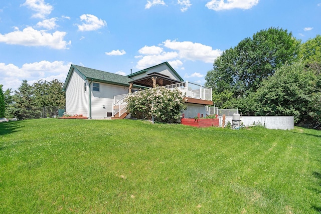 10779 57th St NE, Albertville, MN 55301 - rear view of property with a wooden deck and stairway
