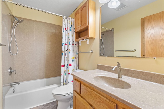 10779 57th St NE, Albertville, MN 55301 - bathroom with vanity and shower / tub combo with curtain