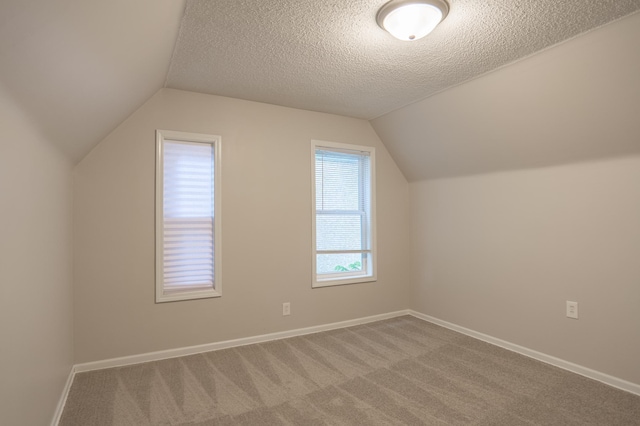922 Minnehaha Ave E, Saint Paul, MN 55106 - bonus room with vaulted ceiling, carpet flooring, baseboards, and a textured ceiling