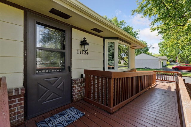 11124 Welcome Ave N, Champlin, MN 55316 - view of wooden deck
