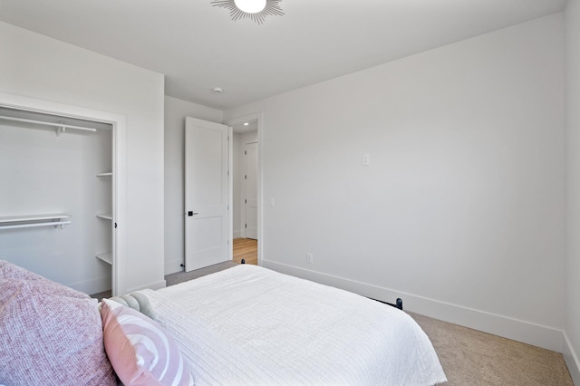 2520 230th Ct NW, Saint Francis, MN 55070 - bedroom with baseboards, light colored carpet, and a closet