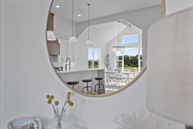 2520 230th Ct NW, Saint Francis, MN 55070 - detailed view of recessed lighting, a chandelier, and tasteful backsplash