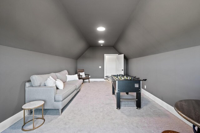 2520 230th Ct NW, Saint Francis, MN 55070 - playroom featuring vaulted ceiling, carpet floors, and baseboards