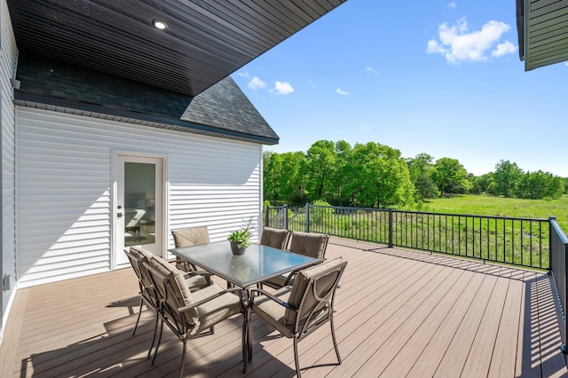 2520 230th Ct NW, Saint Francis, MN 55070 - wooden deck with outdoor dining space