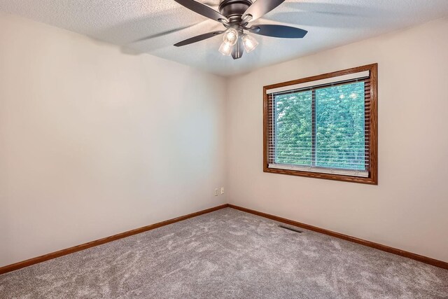 4900 Hodgson Rd, Connection, Shoreview, MN 55126 - carpeted spare room with a ceiling fan and a textured ceiling