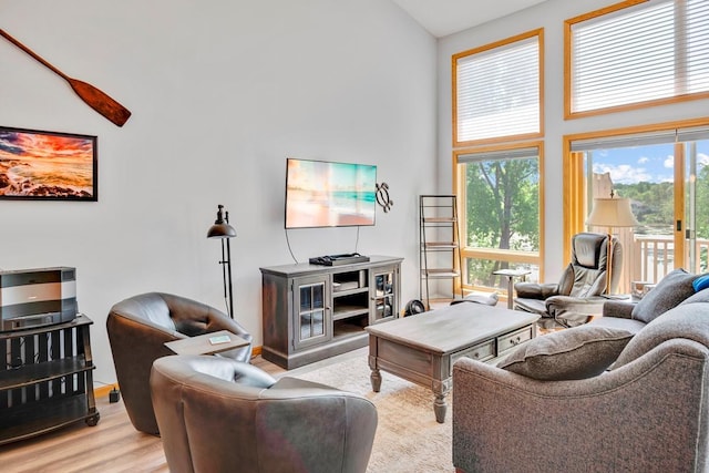 1439 Summit Shores Dr, Burnsville, MN 55306 - living area with high vaulted ceiling and wood finished floors