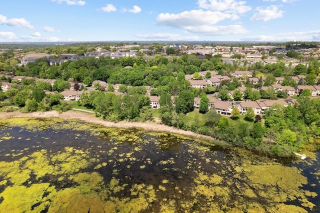 1439 Summit Shores Dr, Burnsville, MN 55306 - aerial view of property's location with a nearby body of water, a tree filled landscape, and nearby suburban area