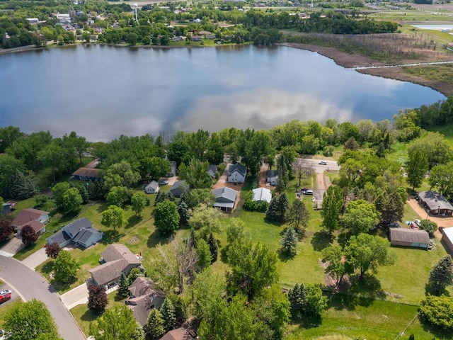 306 Benton St W, Cologne, MN 55322 - aerial perspective of suburban area featuring a nearby body of water and a tree filled landscape