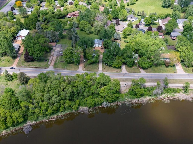 306 Benton St W, Cologne, MN 55322 - aerial overview of property's location with a tree filled landscape and a large body of water