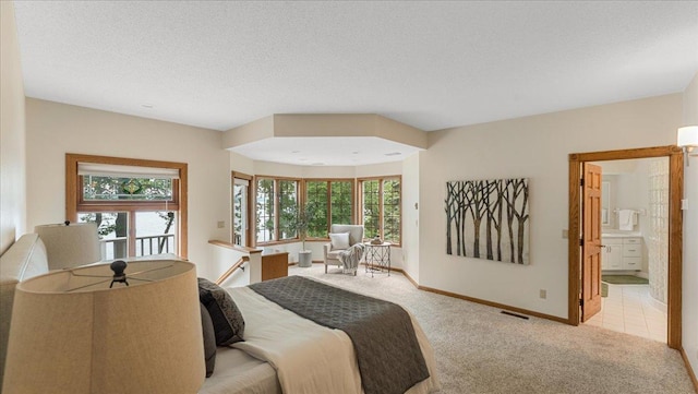7420 Long Lake Rd, Dovre Twp, MN 56201 - living area featuring light carpet, baseboards, and a textured ceiling