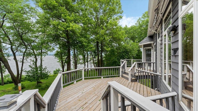 7420 Long Lake Rd, Dovre Twp, MN 56201 - deck with a water view