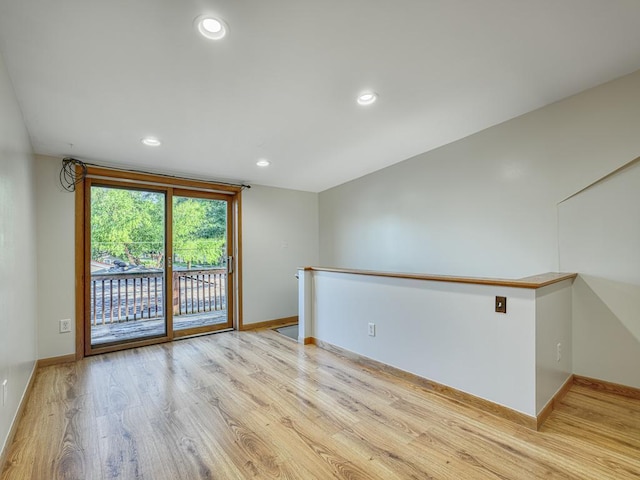 1396 Palace Ave, Saint Paul, MN 55105 - empty room with light wood-style floors, baseboards, and recessed lighting