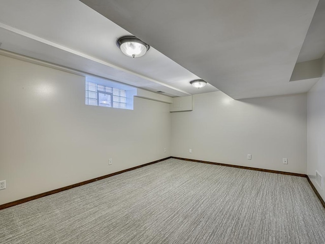 1396 Palace Ave, Saint Paul, MN 55105 - below grade area with baseboards and carpet