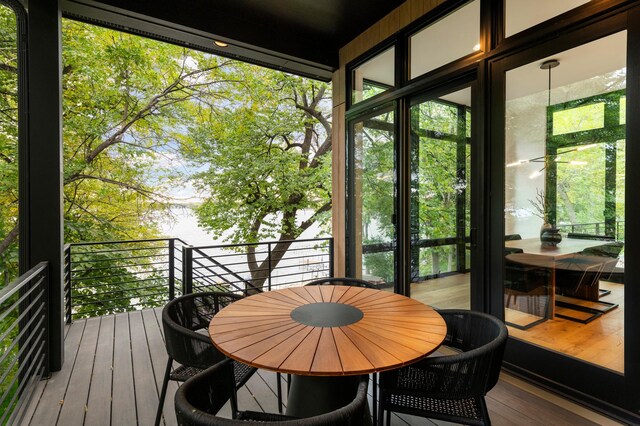 5283 Frost Point Cir SE, Prior Lake, MN 55372 - wooden deck with outdoor dining space