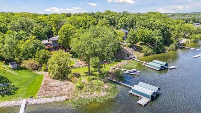 4080 Lotus Dr, Minnetrista, MN 55331 - bird's eye view of a large body of water and a heavily wooded area