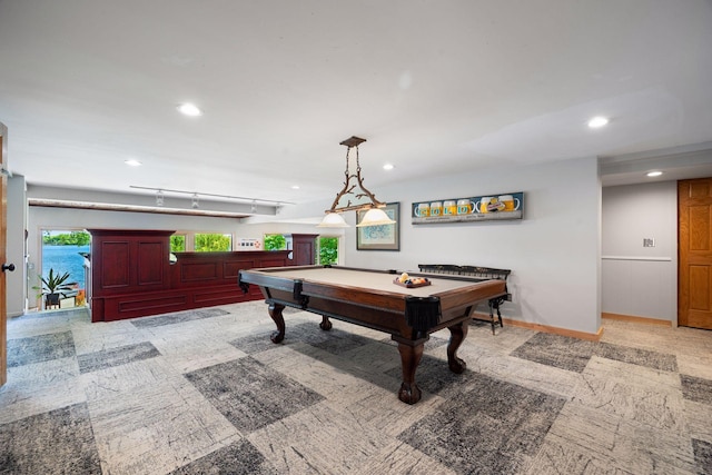 4080 Lotus Dr, Minnetrista, MN 55331 - game room with pool table, recessed lighting, and light colored carpet