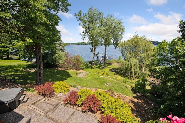 4080 Lotus Dr, Minnetrista, MN 55331 - view of green lawn featuring a water view