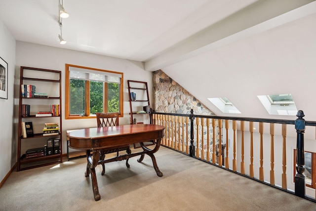 4080 Lotus Dr, Minnetrista, MN 55331 - carpeted office space featuring a skylight