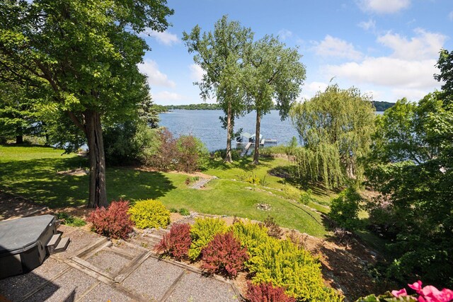4080 Lotus Dr, Minnetrista, MN 55331 - view of green lawn with a water view